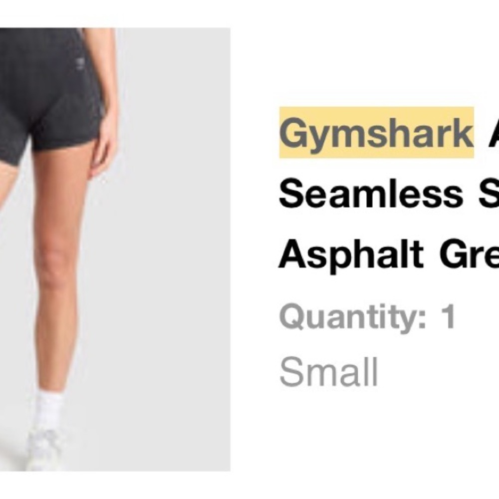 Gymshark Women's Dark Gray Seamless Shorts